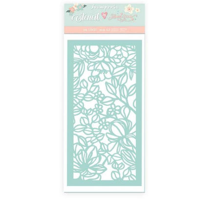 Thick stencil cm 12x25 Celebration flowers and leaves