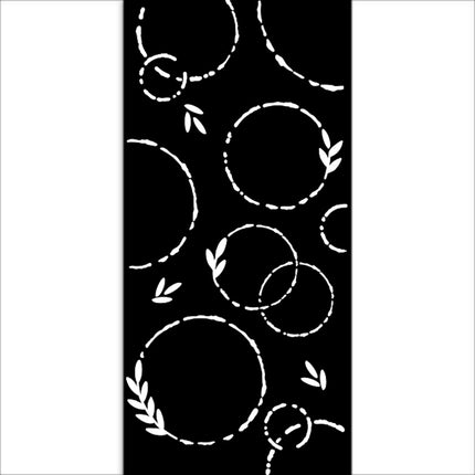 Thick stencil cm 12X25 - Create Happiness Welcome Home garlands