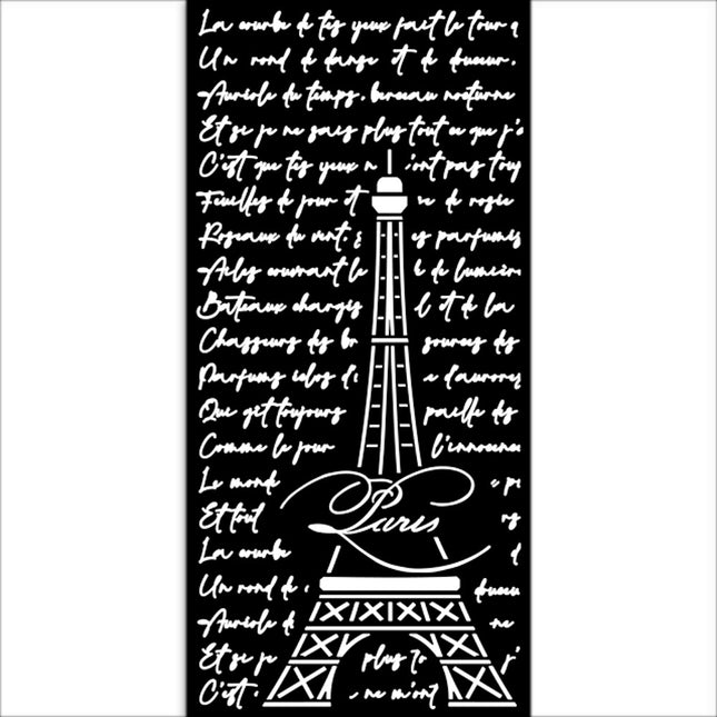 Thick stencil cm 12X25 - Create Happiness Oh lá lá Tour Eiffel