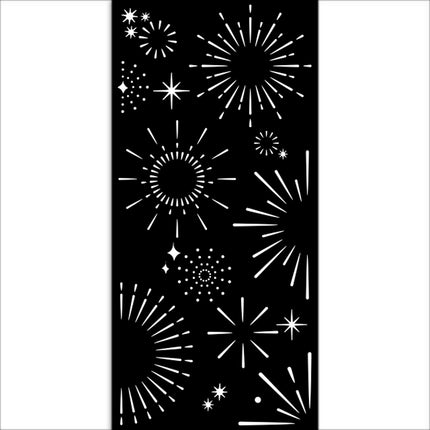 Thick stencil cm 12X25 - Create Happiness Oh lá lá stars