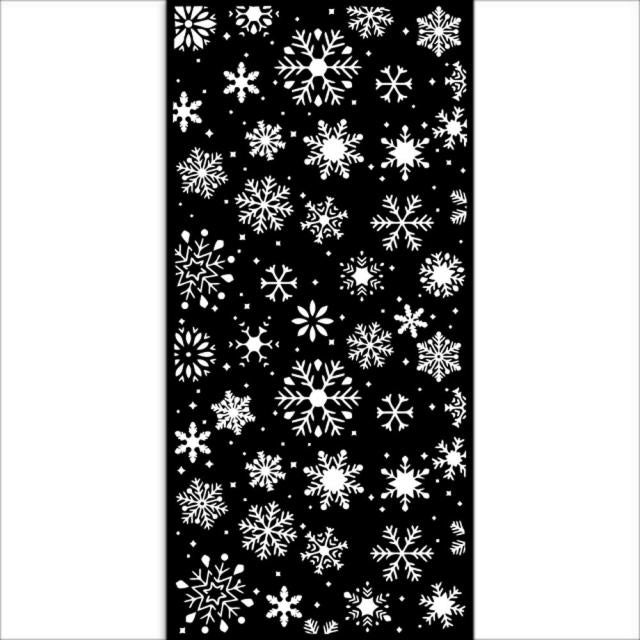 Thick stencil cm 12X25 - Snowflakes
