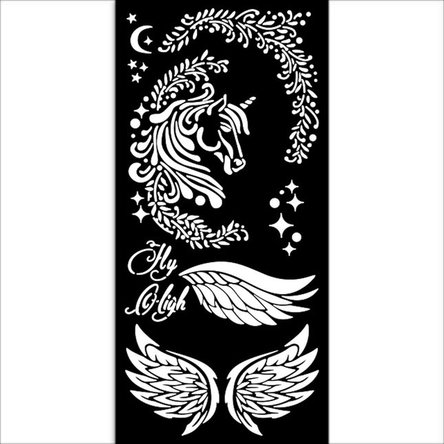 Thick stencil cm 12X25 - Wonderland unicorn