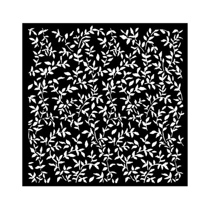 Thick stencil cm 18X18 - Garden leaves pattern