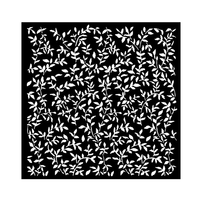 Thick stencil cm 18X18 - Garden leaves pattern