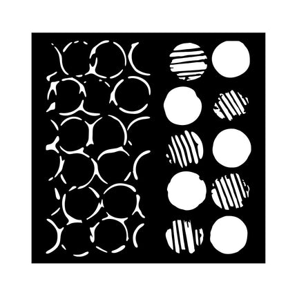 Thick stencil cm 18X18 - The Nutcracker double texture dots