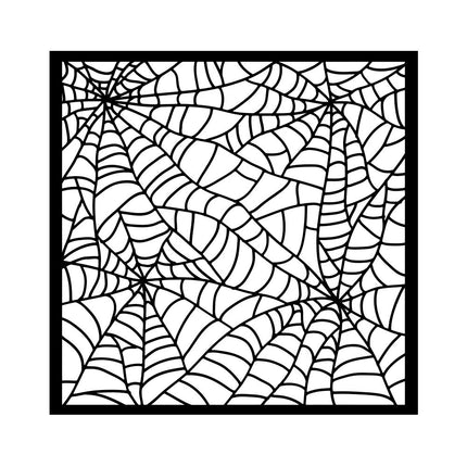 Thick stencil cm 18X18 - Whispering woods spider pattern