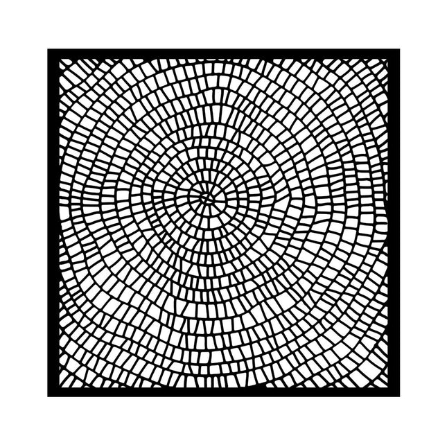 Thick stencil cm 18X18 - Whispering woods bark pattern