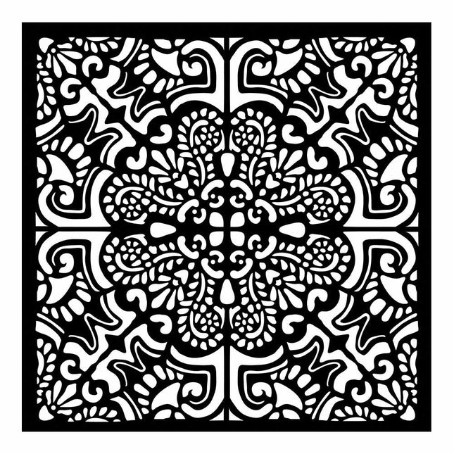Thick stencil cm. 18X18 Azulejos tiles