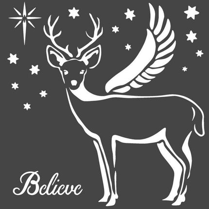 Thick stencil cm 18x18 Deer