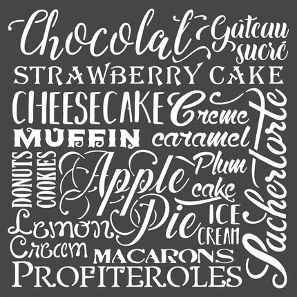 Thick stencil cm. 18X18  Chocolat