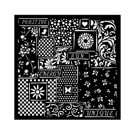 Thick stencil cm 18x18 - Sunflower Art patchwork