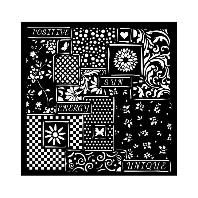 Thick stencil cm 18x18 - Sunflower Art patchwork
