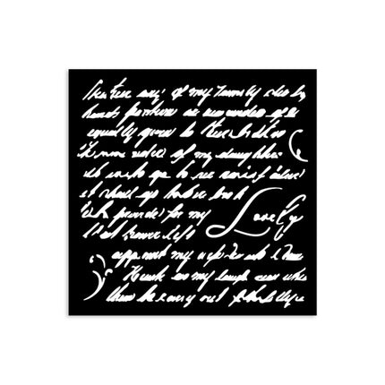 Thick stencil cm 12X12 - Masquerade handwriting