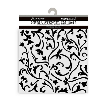 Thick stencil cm 12X12 - Masquerade ornaments