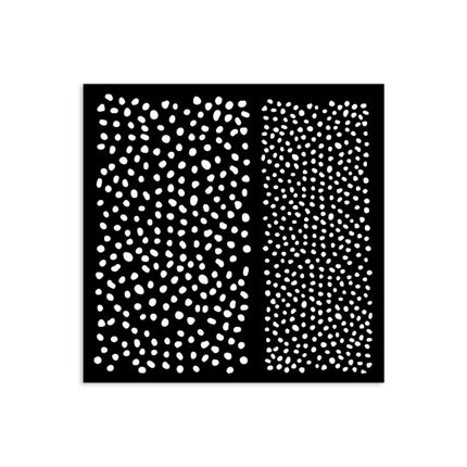 Thick stencil cm 12X12 - Dots pattern