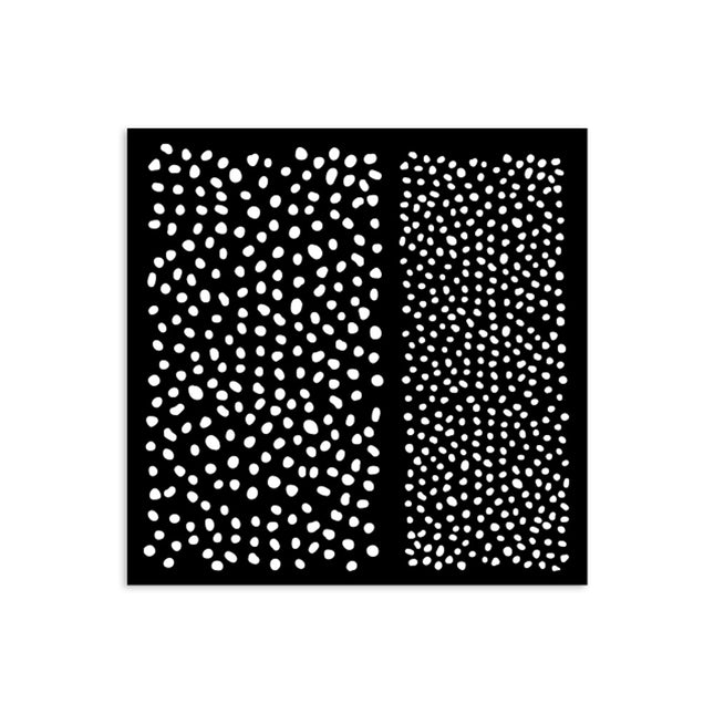 Thick stencil cm 12X12 - Dots pattern