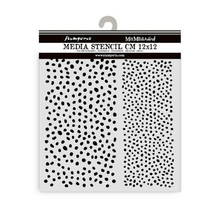Thick stencil cm 12X12 - Dots pattern