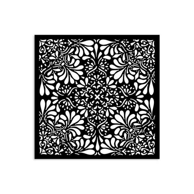 Thick stencil cm 12X12 - Lace