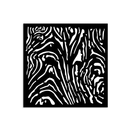 Thick stencil cm 12X12 - Hidden Grove wood pattern