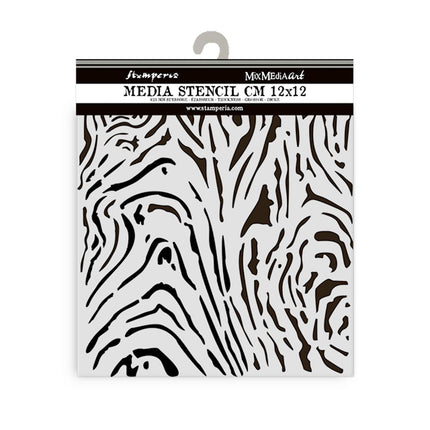 Thick stencil cm 12X12 - Hidden Grove wood pattern