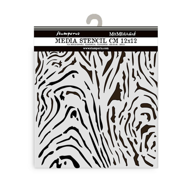 Thick stencil cm 12X12 - Hidden Grove wood pattern