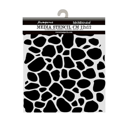Thick stencil cm 12X12 - Hidden Grove stone pattern