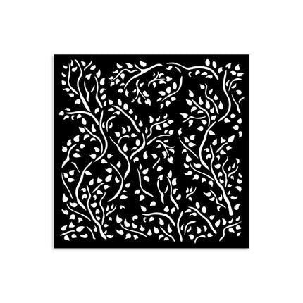 Thick stencil cm 12X12 - House of Roses brench pattern