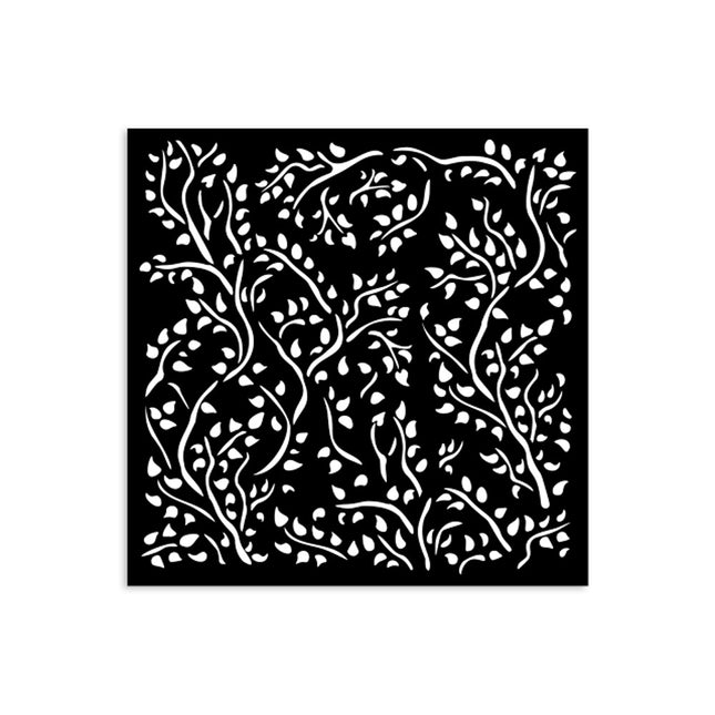 Thick stencil cm 12X12 - House of Roses brench pattern