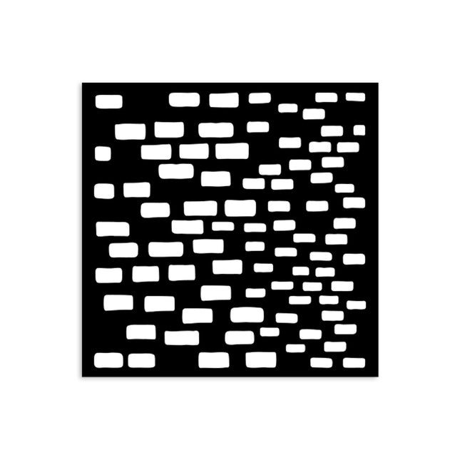 Thick stencil cm 12X12 - Silent Sea bricks pattern