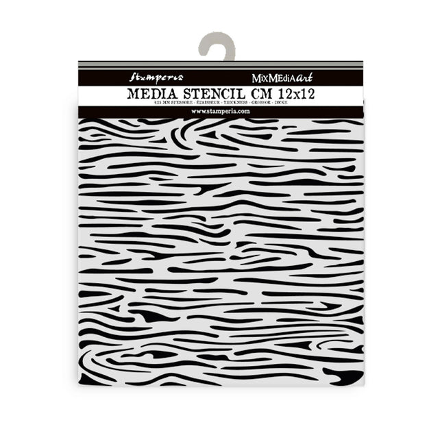Thick stencil cm 12X12 - Silent Sea wood pattern
