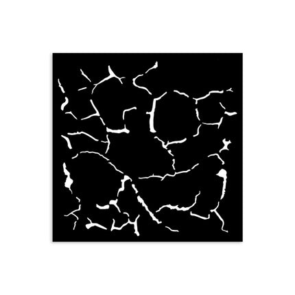 Thick stencil cm 12X12 - Silent Sea crackle pattern