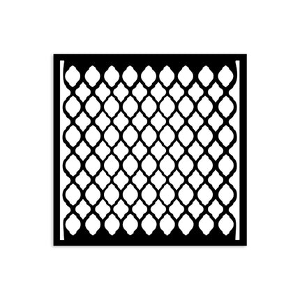 Thick stencil cm 12X12 - Timeless net texture