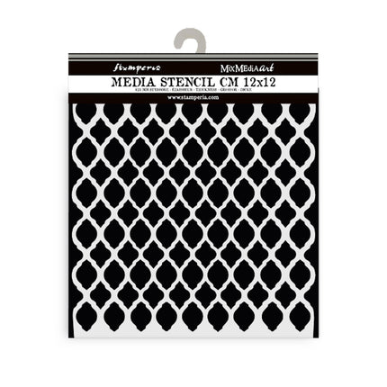 Thick stencil cm 12X12 - Timeless net texture