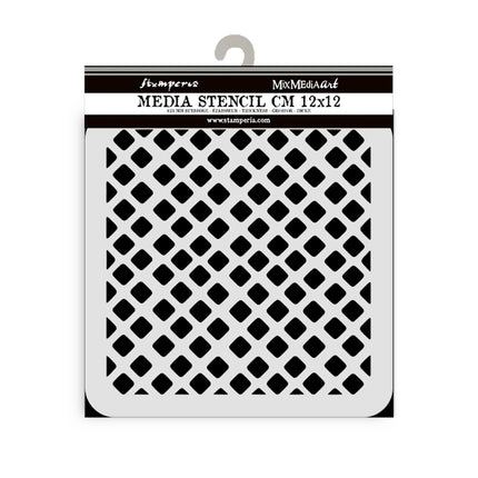 Thick stencil cm 12X12 - Candy Christmas waffle pattern