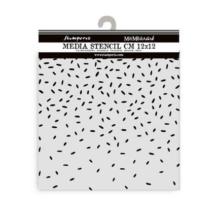 Thick stencil cm 12X12 - Candy Christmas dripping  with sugar sparkling
