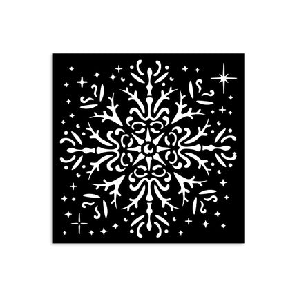 Thick stencil cm 12X12 - The Owl's House snowflake