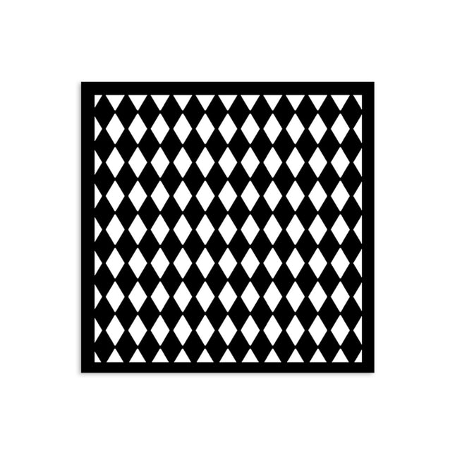 Thick stencil cm 12X12 - Alice in Christmas rhombus pattern