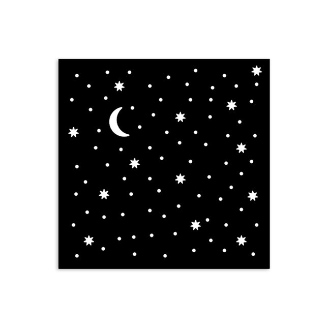 Thick stencil cm 12X12 - Alice in Christmas stars and moon