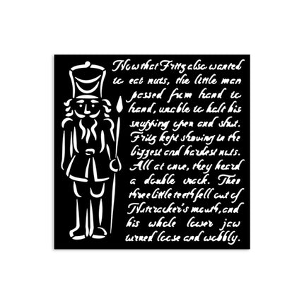 Thick stencil cm 12X12 - Alice in Christmas soldiers