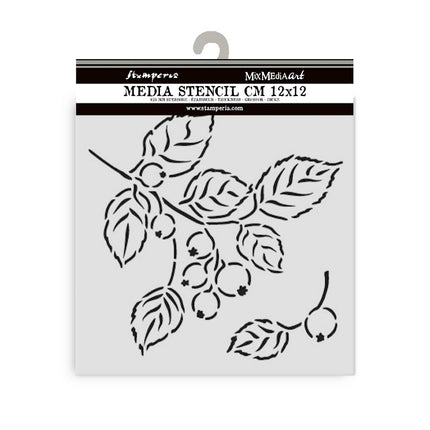 Thick stencil cm 12X12 - Whispering woods berries