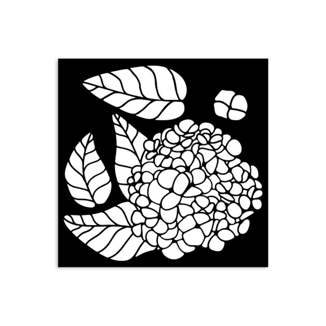 Thick stencil cm 12X12 - Quiet Days hydrangea