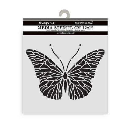Thick stencil cm 12X12 - Quiet Days butterfly