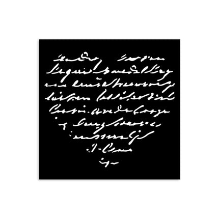 Thick stencil cm 12X12 - Family heart with writing