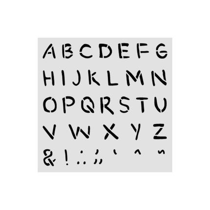 Thick stencil cm 12X12 - Baby alphabet