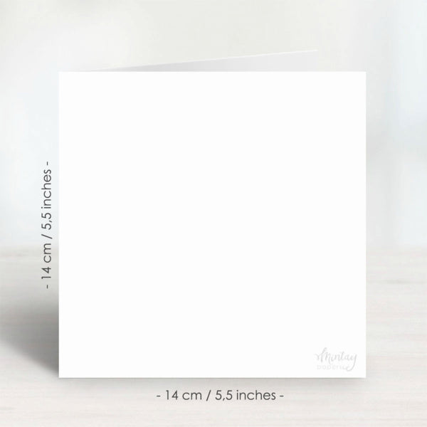 Mintay papers - Greeting Card Base, 14x14 cm - White , 10 pcs
