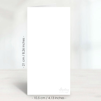 Mintay papers - Greeting Card Base, 10,5x21 cm - White , 10 pcs