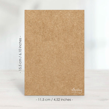 Mintay papers - Greeting Card Base,  11,5x15,5 cm - Kraft, 10 pcs