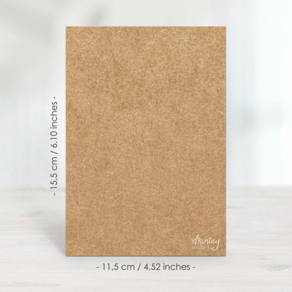 Mintay papers - Greeting Card Base,  11,5x15,5 cm - Kraft, 10 pcs
