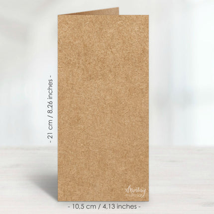 Mintay papers - Greeting Card Base, 10,5x21 cm - Kraft, 10 pcs