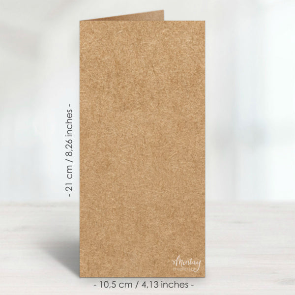 Mintay papers - Greeting Card Base, 10,5x21 cm - Kraft, 10 pcs